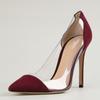 Hot-selling Pointed Splicing Transparent Cm High-heeled Women's Versatile Single Shoes