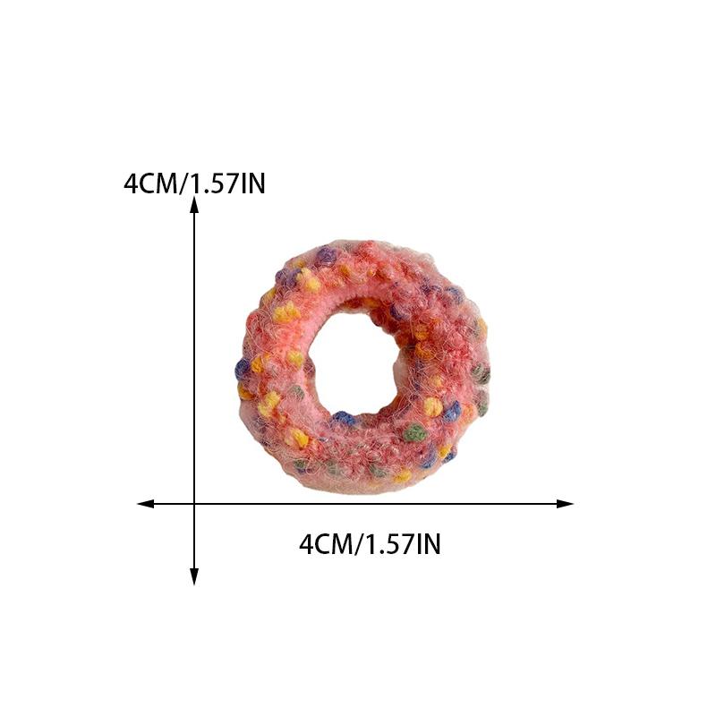 10pcs/canned Multicolor Plush Hair Rope for Women High Elastic Hair Rope Fashion  Girl Does Not Damage Hair Hair Ties