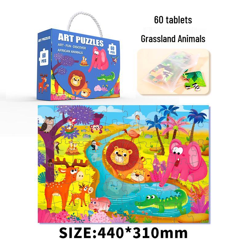 CPC CE 60-Piece Children's Handheld Puzzle Gift Box - Early Education Toy for Kindergarten and Baby Prizes