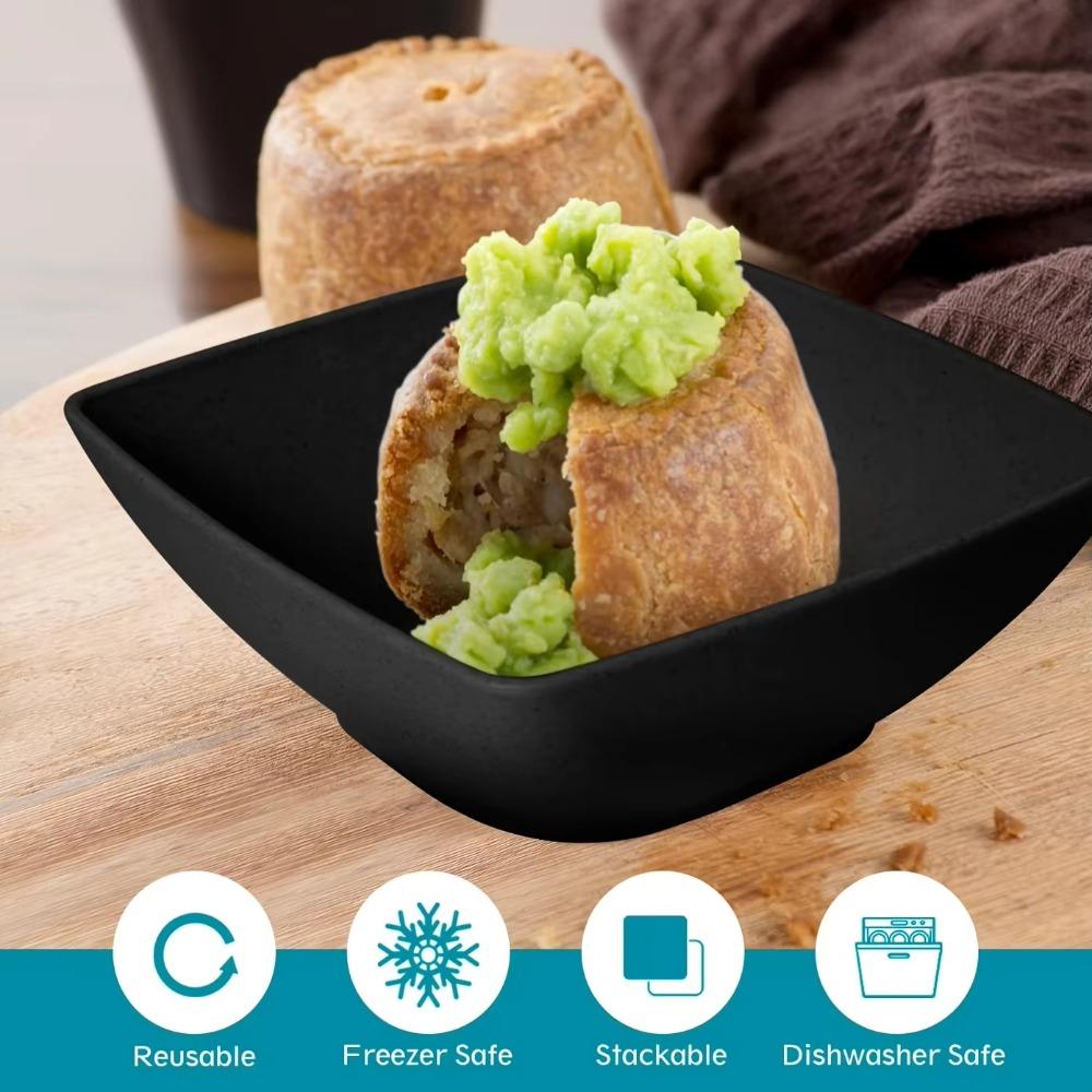 16pcs/Set Reusable Plastic Dinnerware Set Square Dinner Plate Set Tableware Suit  Restaurant