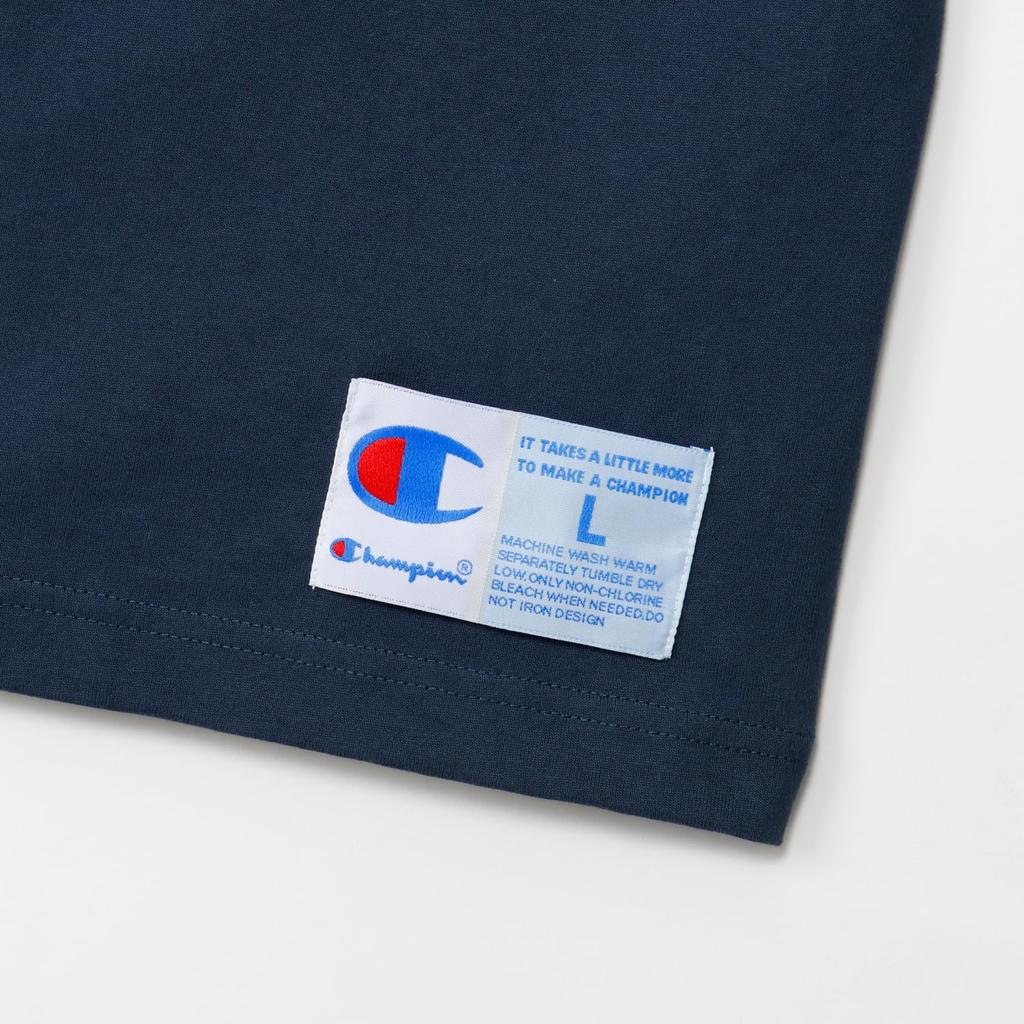 Champion Short Sleeve Crew USA Big Garment T-Shirt, Neck, 100% Cotton, Made, Logo, Patch, Wash, C3-B313-370-L-25SS