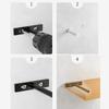 T-Shaped Stainless Steel Hidden Panel Supports Bookshelf Background Wall Storage Rack Invisible Support Partition Accessories