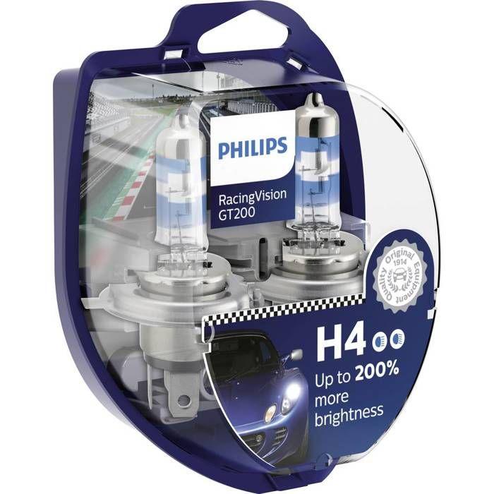 Philips Automotive 12342RGTS2 Ampoule Halogène RacingVision H4 60/55 W 12 V
