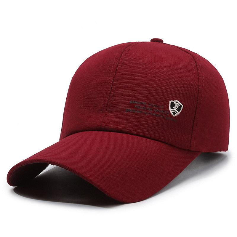 Embroidery Letter F Baseball Cap Sun Protection Hat Outdoor Solid Caps Color