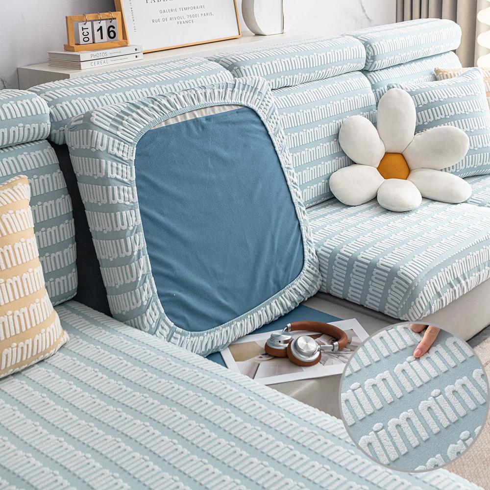 Living Room Sofa Cushion Cover Dustproof Couch Soft Cushion Slipcover Anti Pet Scratch Jacquard Thickening L-Shaped Sofa Covers