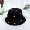 Korea Sweet Cute Flower Embroidery Fisherman Hat Children Summer Outdoor Sun Protection Basin Hat Casual Fashion Cover