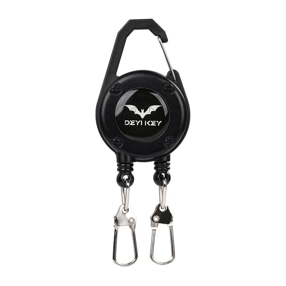 

Outdoor Double-Head Retractable Clip ID Lanyard with Epoxy Resin - Easy Pull-Out Buckle ID Card Holder