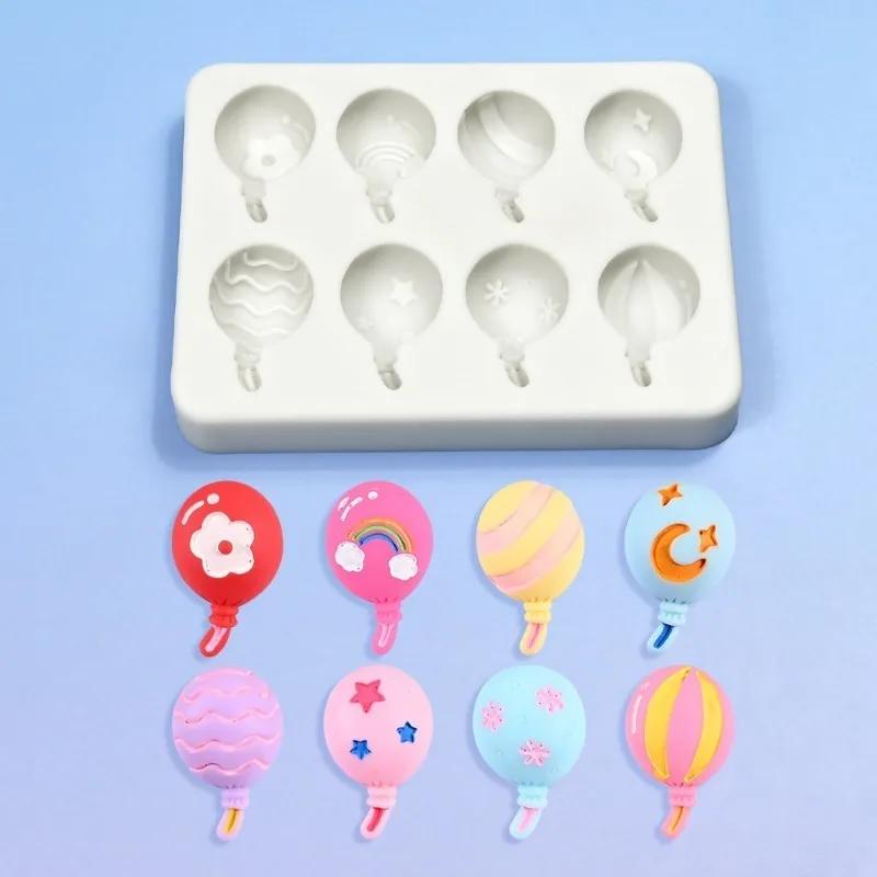 2Pcs Lollipop Chocolate Molds Small Oval Balloon Shape Silicone Cake DIY Decorating Fondant Candy Moulds Baking Tools Bakeware
