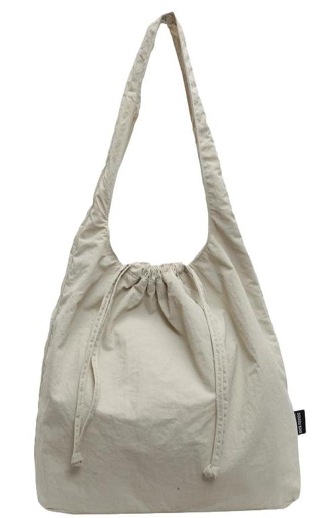 One's One Drawstring Tote Bag, Ultra Lightweight, Large Capacity, Water-Repellent, Shoulder Bag, Casual, Color-Covered Nylon, Multifunctional,