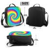 Abstract Swirl Colorful Energetic Lunch Box Insulated Meal Bag Dye Painting Lunch Bag Food Container for School Travel Picnic