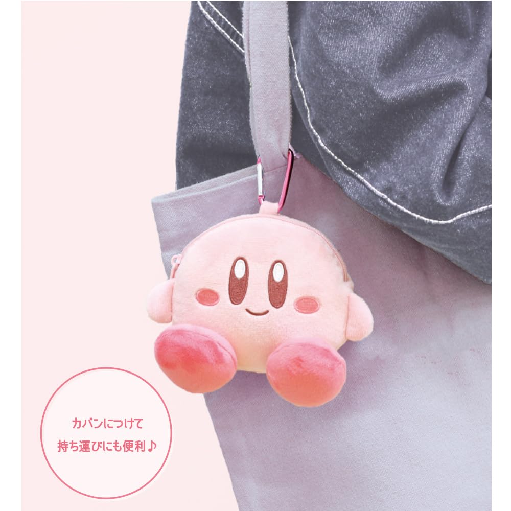 T's Factory Kirby Star Plush Zipper Mascot with Carabiner, Star Rod, Approx. H165 x W140 x D75mm (excluding carabiner), HK-5546739SR