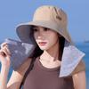 Summer Ice Silk Sun Hat For Women  New Neck Protection Integrated Sunshade Hat High Aesthetic Outdoor Cycling Sun Cap