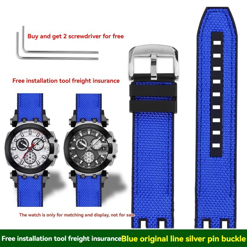 Για Tissot MotoGP Racing Σειρά T115 Σειρά T115.417/427 Υψηλής Ποιότητας Νάιλον Λαστιχένιο Λουράκι Αθλητικά Ανδρικά Αξεσουάρ