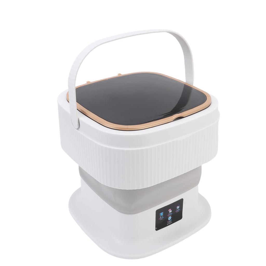 Portable Washing Machine 11.5L Foldable Portable Washer with Soft Drying Automatic Drainage for Home Dormitory EU Plug