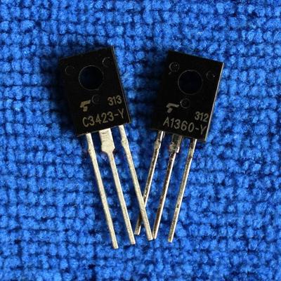 5 Çift 2SA1360-Y/2SC3423-Y A1360-Y/C3423-Y TO-126 Ses Transistörleri 2SA1360-Y + 2SC3423-Y A1360-Y + C3423-Y 10 ADET
