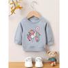 European sizes A Brightly Colored Print Pattern, a Comfortable And Skin-Friendly Round-Neck Sweatshirt for  Kids, Perfect for Everyday Wear