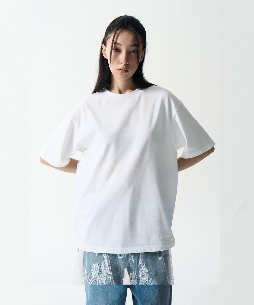 Aejyuttingkeumamaindeu [2Pack] Layered Simple Log Short Sleeve T-Shirt