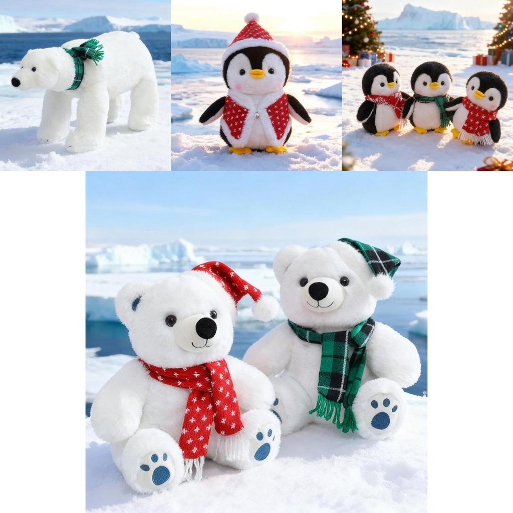 Weihnachten Pinguin Plüschtier Mit Pp-Baumwollfüllung Für Feiertagsgeschenke