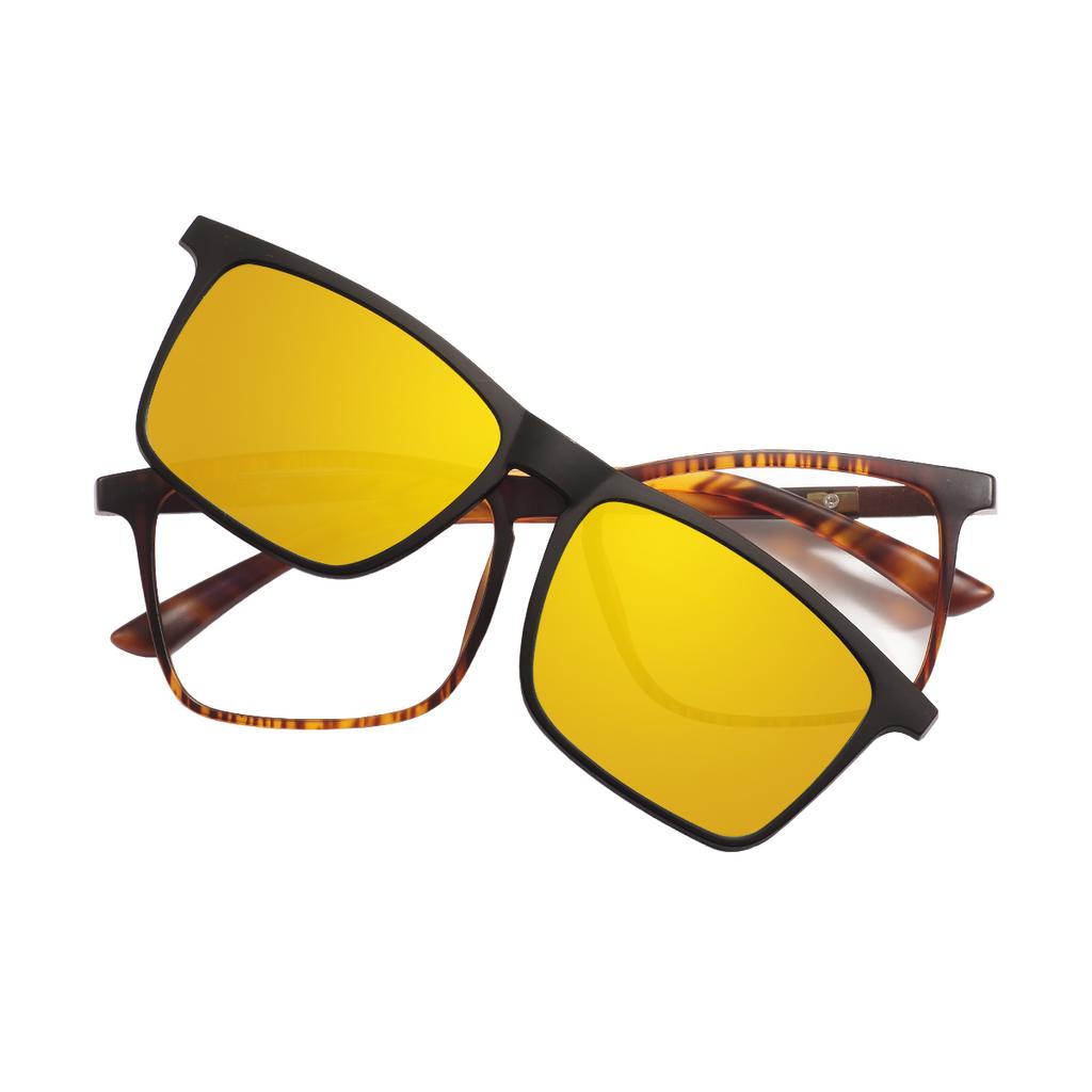 Occhiali da Sole Polarizzati 3 In 1 Uomo Donna Clip Magnetica Su Occhiali da Vista Occhiali Visione Notturna Guida Ottici Clip Magnetici Occhiali