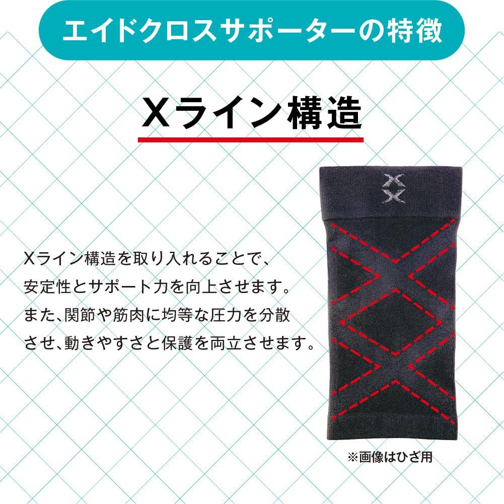 Alphax Aid Cloth Wrist Made in Size Black Support, Thin, Ambidextrous, Japan, M,