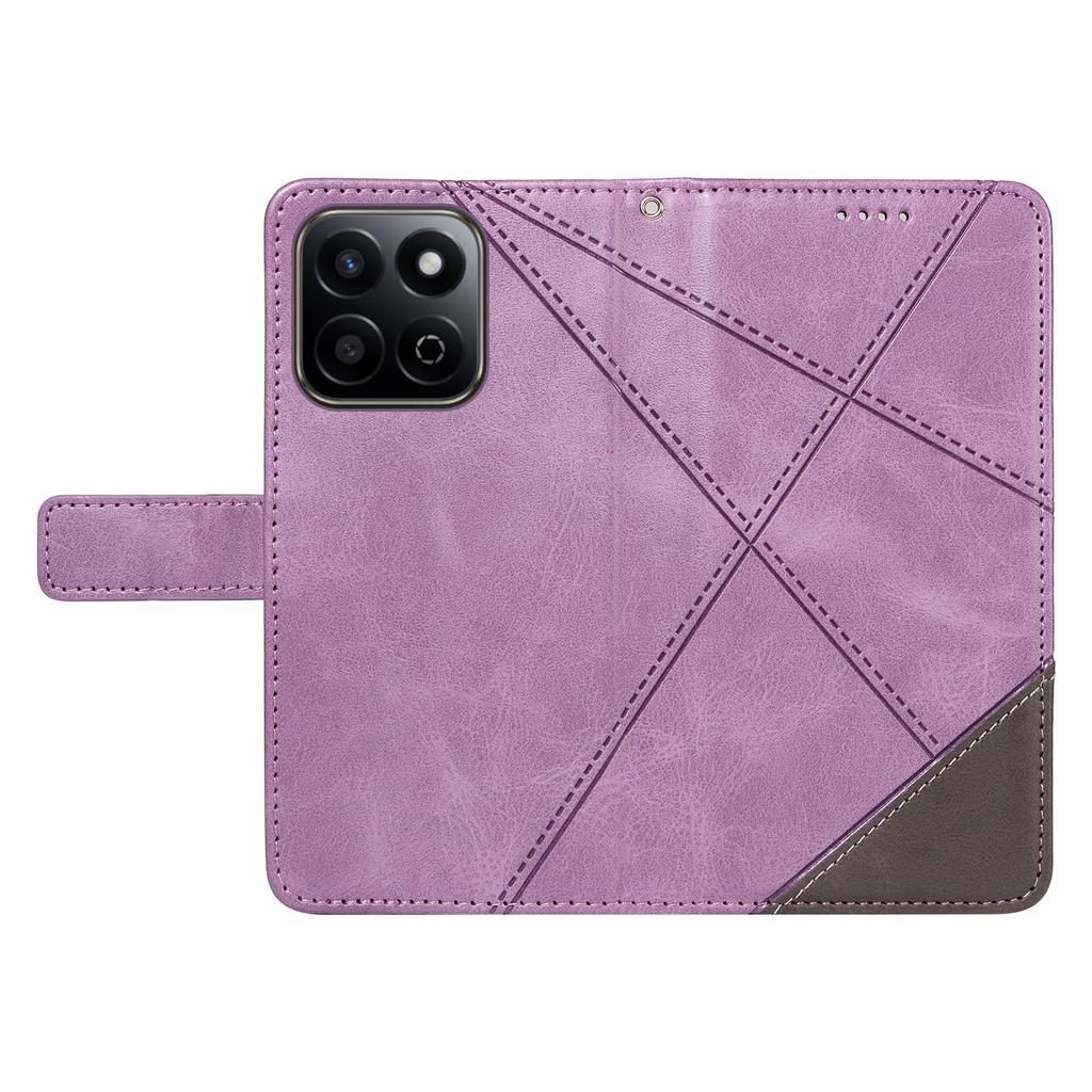 For Honor Play 60 Plus 5G/Play 9T/X7c 4G/200 Smart 5G Leather Case Geometric Line Wallet Phone Cover