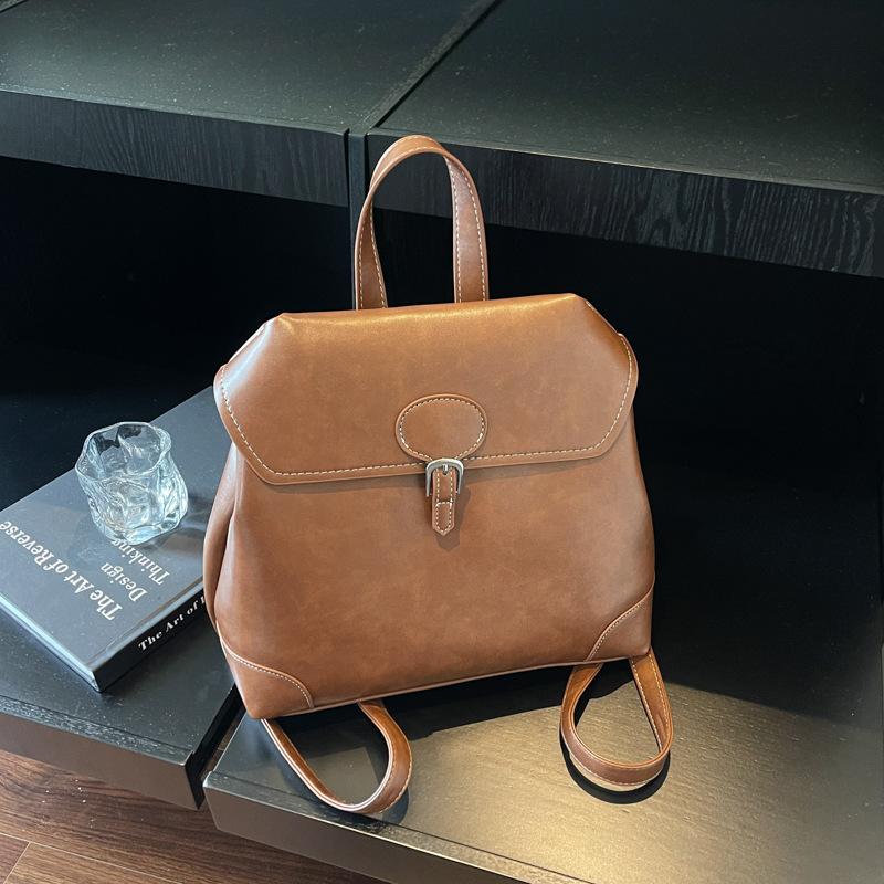 Retro Large-capacity Handbag Women's 2025 New High-end Backpack Simple Versatile Casual Backpack