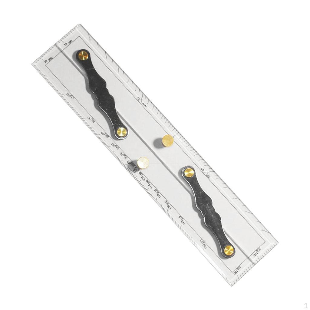Marine Navigation Parallel Ruler Boat Accessories Compact Precision Portable for Ship Drawing