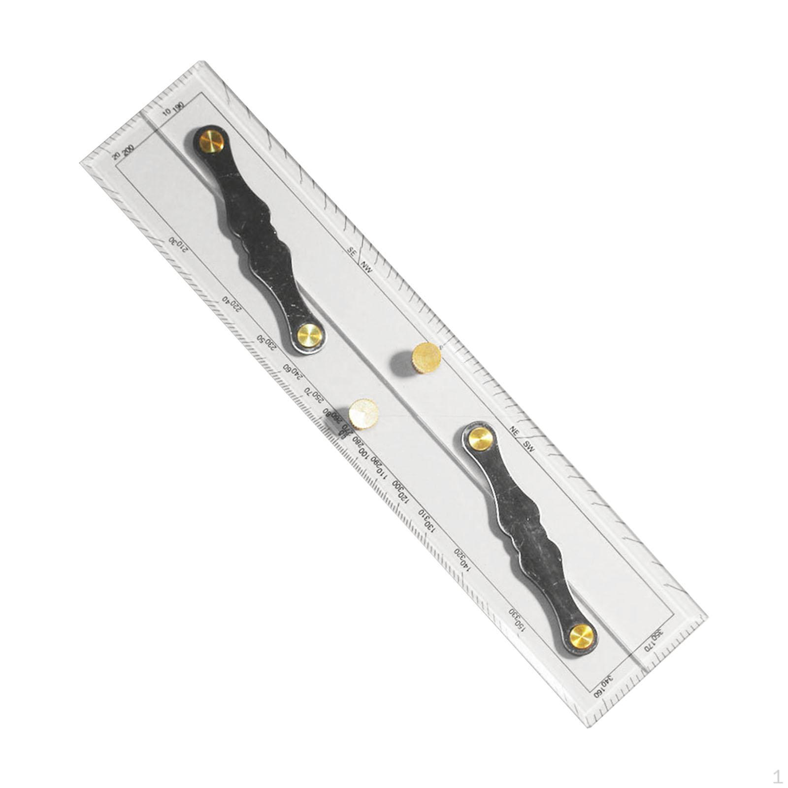 

Marine Navigation Parallel Ruler Boat Accessories Compact Precision Portable for Ship Drawing 30cm
