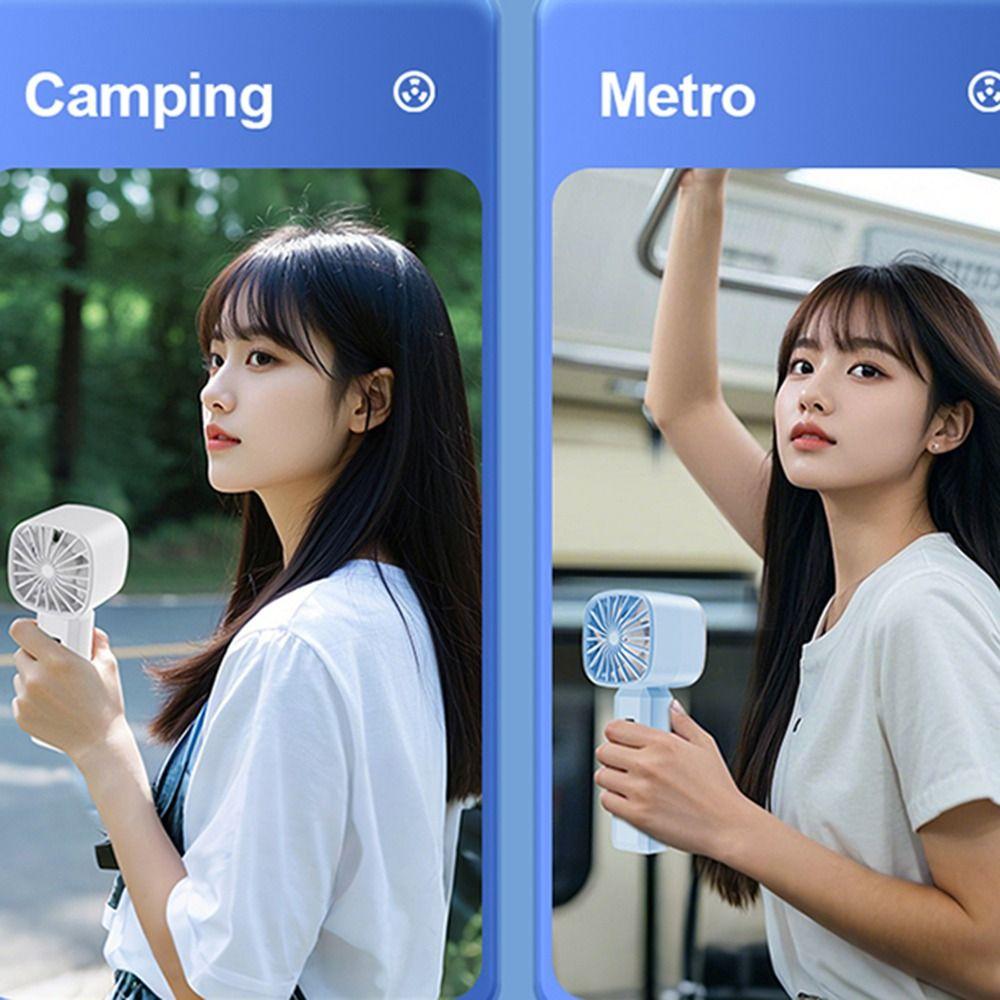 5 Speed Adjustable Handheld Fan With Display Screen Small Electric Fan Personal Cooling Fan  Summer