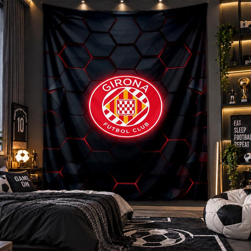 Wall Hanging Tapestry Girona FC Print Cloth for Living Room Bedroom Home Decor