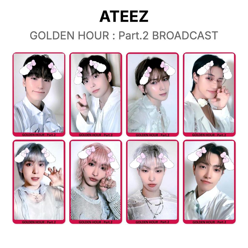 ATEEZ GOLDENE STUNDE : Teil 2 BROADCAST Offizielle Fotokarte