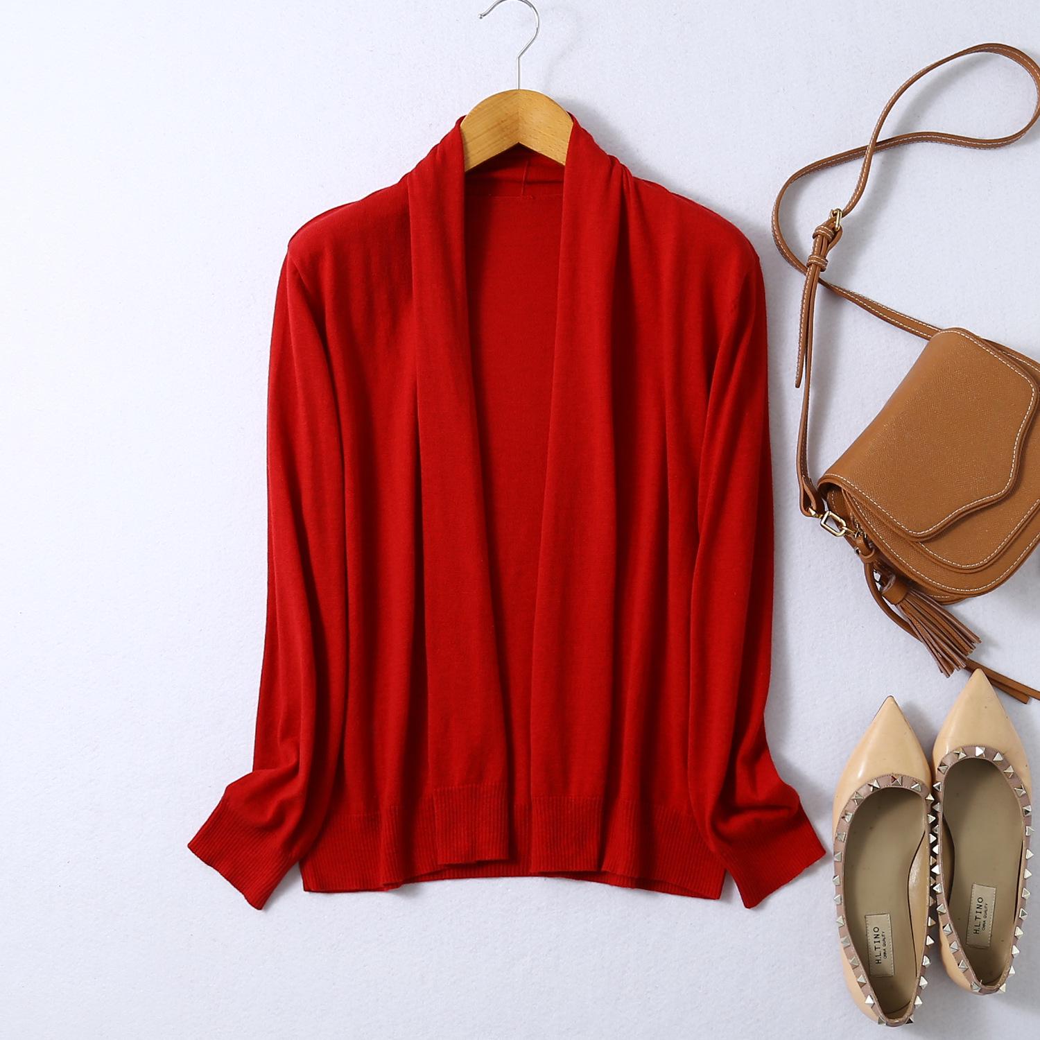 

Дышащий кардиган крупной вязки свободного кроя с воротником-шарфом - Идеально подходит для весенних и осенних поездок на работу XXL