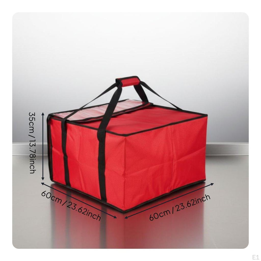 Insulated Meal Transport Bag Top Large Pizza Storage Pouch Heavy Duty Food Warmer for