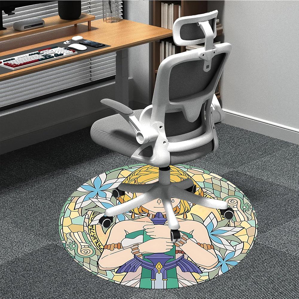 

1pc The Legend of Zelda Office Round Area Rug, Under Office Chairs Bedroom Living Room Home Decor, Room Deco, Available in Various Sizes179 80cm by 80cm