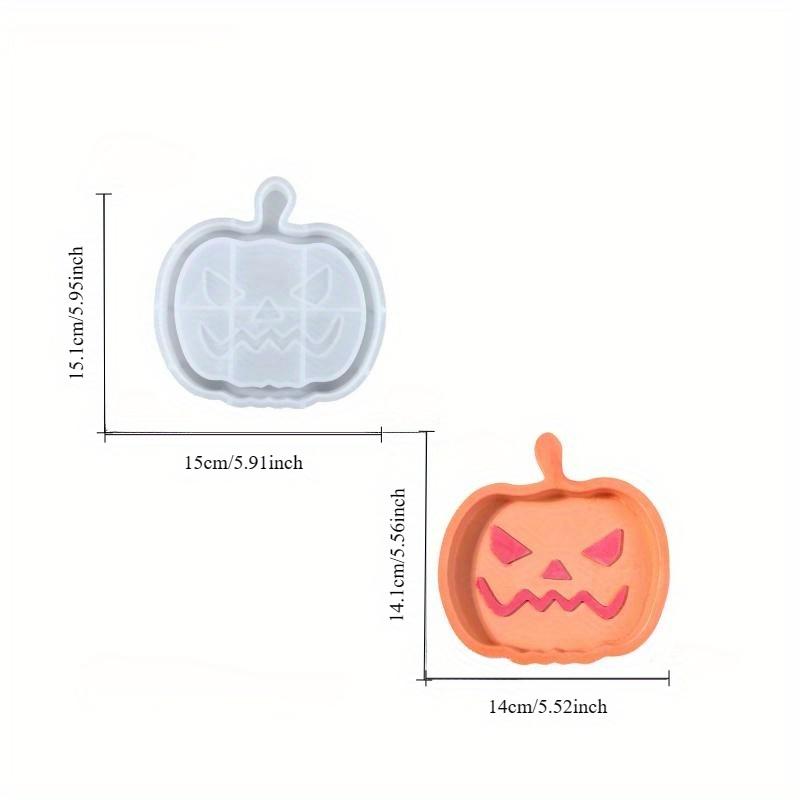 DIY Drop Glue Mold Halloween Series Ghost Pumpkin Tray Silicone Mold Gypsum Storage