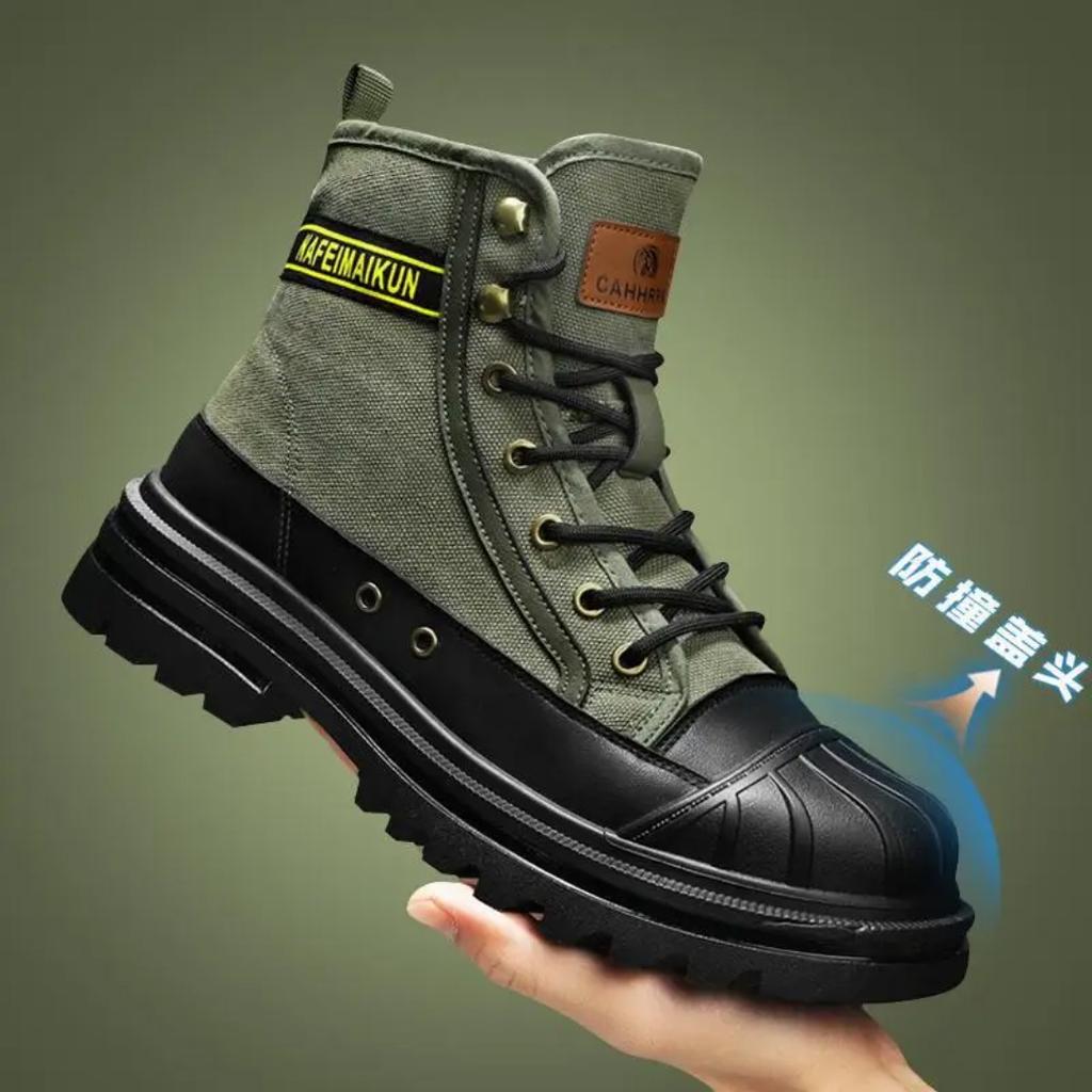 New Ankle Boots, Canvas High Top Shoes for Men, Comfortable and Durable Combat Boots, Casual Sports Shoes