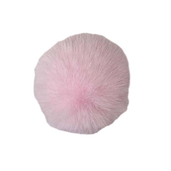Faux Fur Pom Pom Fluffy Ball with Elastic Loop Cute Plush Ball Bag Charm for Craft Projects Hat Accessories