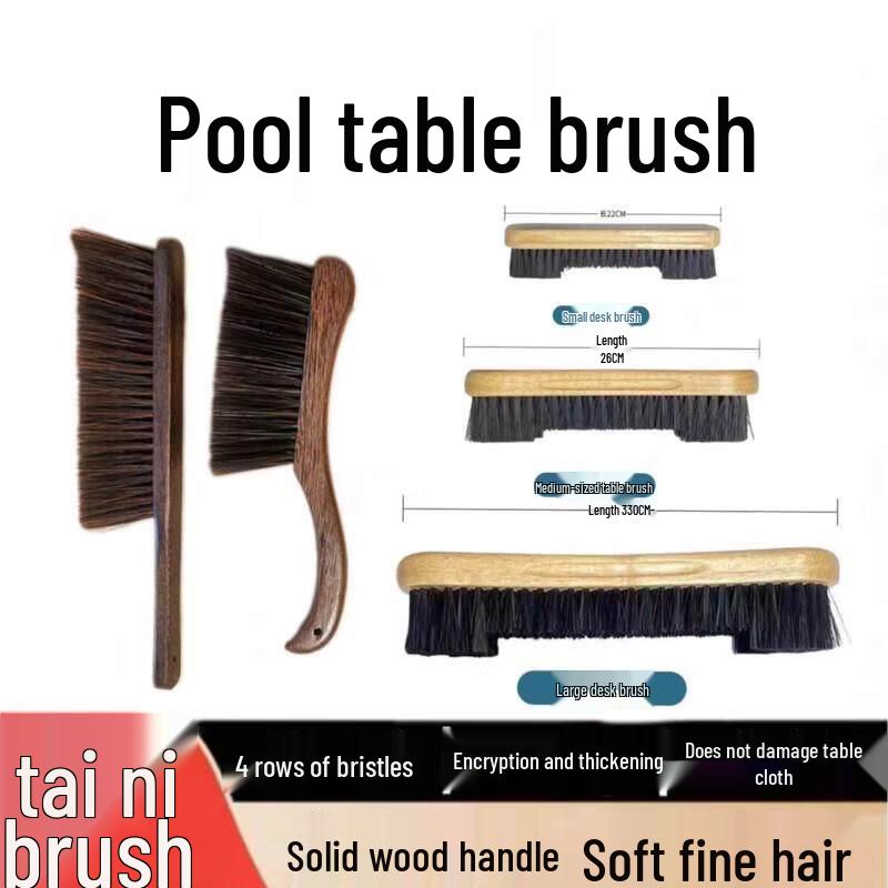 Solid Wood 4-Row Billiard Table Brushes (2-pack)
