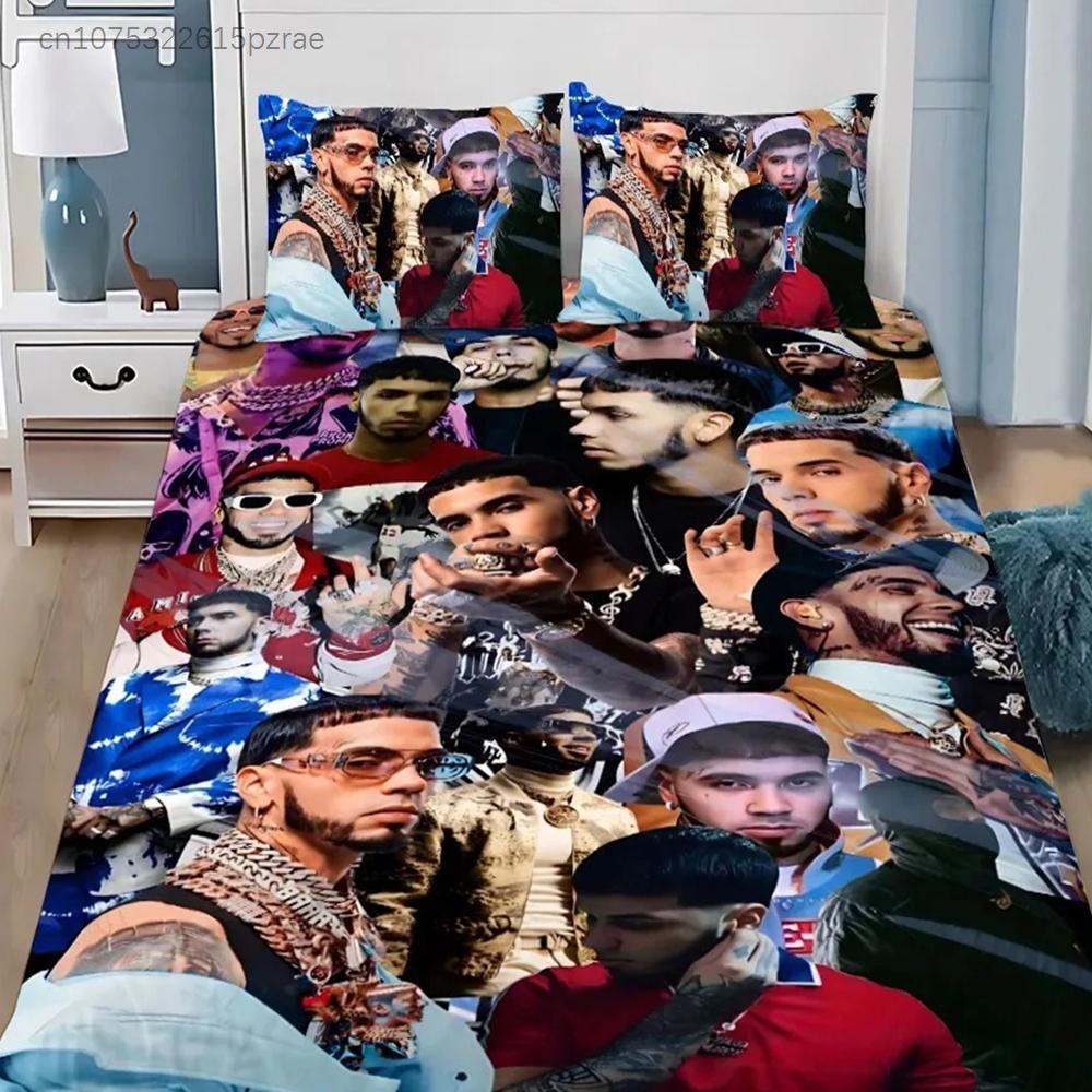 Duvet Cover Anuel AA 3D Exquisite Hasta La Muerte Digital Printing Bedding Set Comforter Bed Youth Home Decor Kids Boys Gift