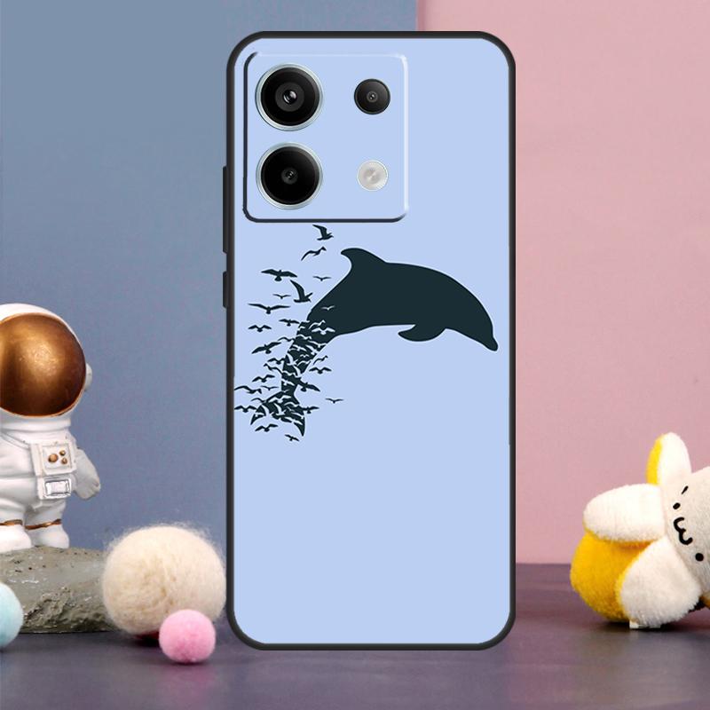 

Dolphin Case For Xiaomi Redmi Note 15 Pro Plus 10 11 12 13 14 Pro Redmi 15 15C 14C 10C 12C 13C Cover Redmi Note 11 Pro