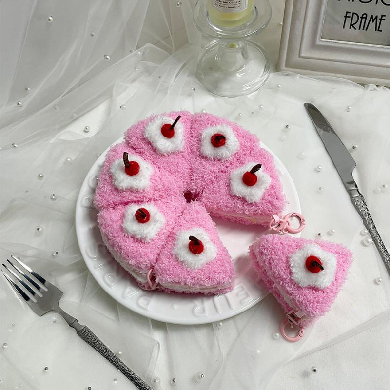 

Cute Triangle Thousand Layer Cake Food Plush Keychain Creative Cartoon Doll Pendant Kawaii Backpack Ornament Decoration Gifts