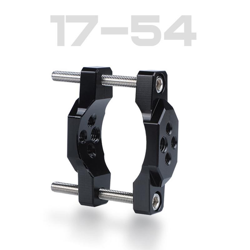 Mount Bracket Handlebar Bumper Black Clamp Motorcycle 17-54mm Aluminum Alloy High Quality For Front Shock Absorber