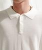 JEMUT Epic Like Linen Short Sleeve Collared Knit Ivory Sokn2562
