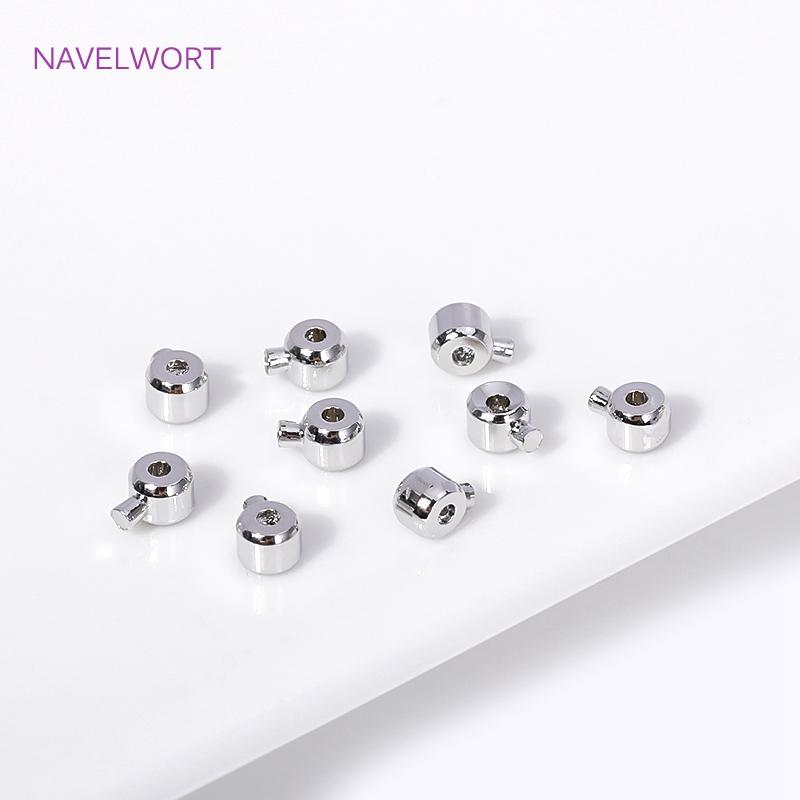 Wholesale 18K Gold Plated Brass Clip Station Clasps,Ball Snap Clasps,Ball End Cap for Memory Wire,DIY Jewelry Making Accessories