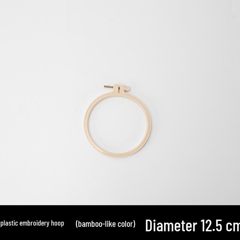 Bamboo-Style Plastic Embroidery Hoop: Handmade DIY Round Frame & Stand