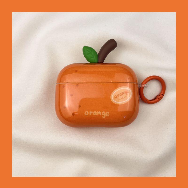 

Подходит для чехла для наушников Apple Pro второго поколения, беспроводных Bluetooth-наушников третьего поколения Aipods2, Airpodpro четвертого поколения, 5 коробок AirPods 4 [Summer Bubble Orange] Send Hook