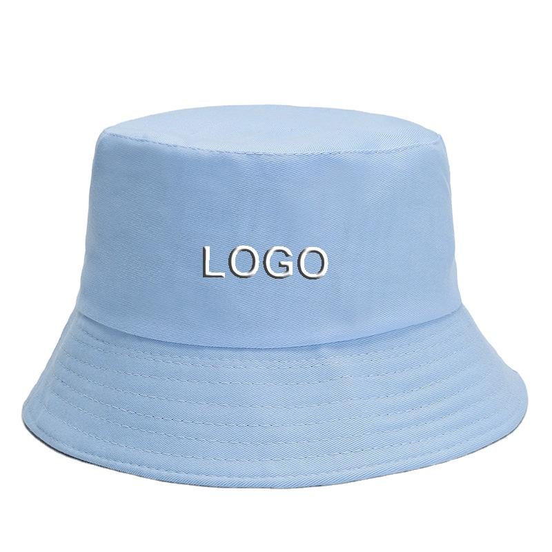 New Product Fashion Unisex Reversible Cotton Sunshade Large Brim Bucket Hat Custom Reversible