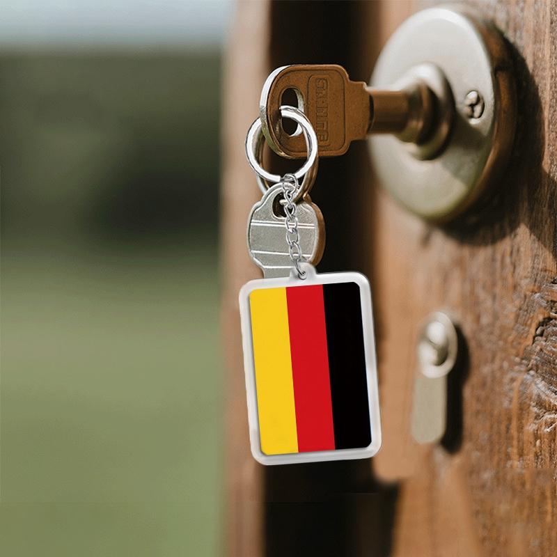 1PC Acrylic Fashion Key Holders Charm Keyring Gifts Car Decor Flag Key Chain Flag Key Chains Flags Bag Pendants