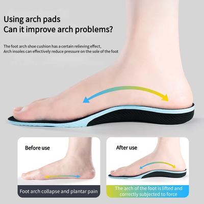 Sports Shoes Insoles Arch Support Insole for Feet Plantar Fasciitis Flat Foot Orthopedic Pads Shock Absorption Shoe Sole 1Pair