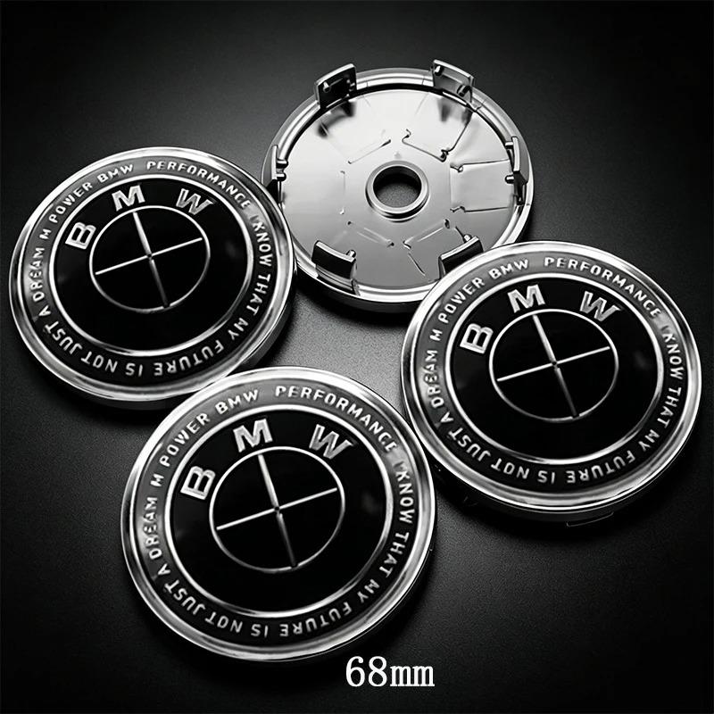 For BMW M 4Pcs 56mm 68mm Car Wheel Center Caps For BMW E46 E39 E53 E65 E66 E90 G26 X1 X3 X5 X7 1/3/5/7 Series G30 F15 G70 G08 G07 G05 G06